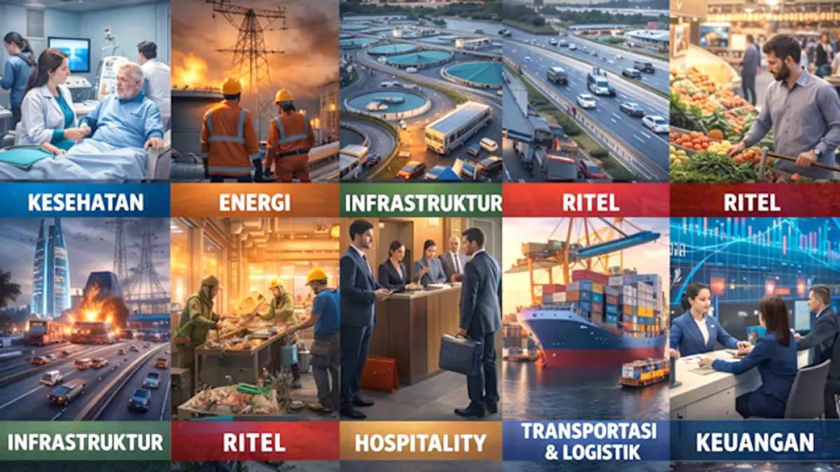Menaker Yassierli tegaskan WFH tidak berlaku di 8 sektor vital seperti kesehatan, energi, dan transportasi demi jaga layanan publik. (Ilustrasi ChatGPT Image)