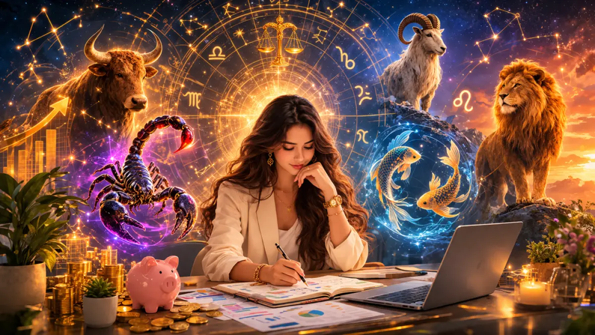 Ilustrasi ramalan 5 zodiak paling bersinar hari ini. (ChatGPT Image)