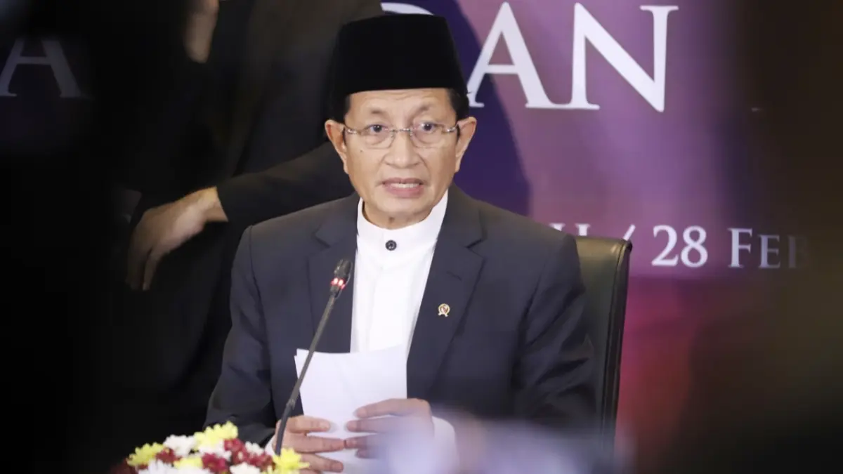 Menag Nasaruddin Umar mengucapkan Selamat Paskah 2026 dan ajak umat Kristiani mendoakan kedamaian Indonesia. (JawaPos.com)