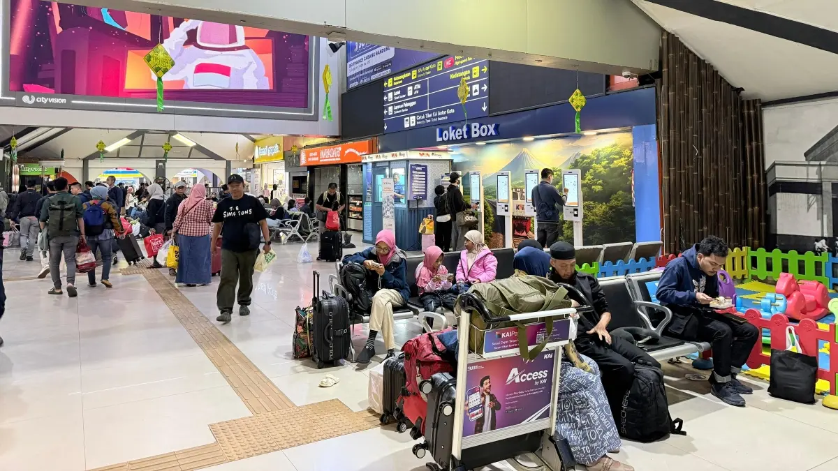 KAI mencatat emisi Lebaran 2026 sebesar 8,9 juta kg CO₂e. (KAI)