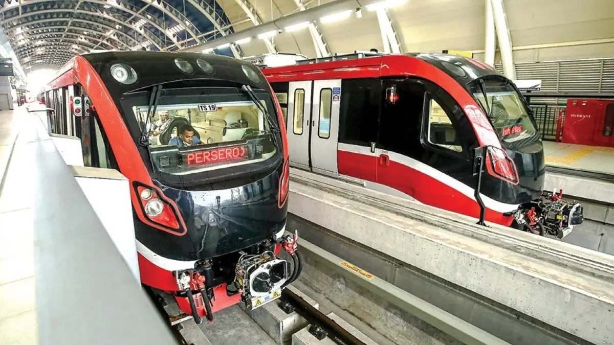 Pengguna LRT Jabodebek mencapai 7,75 juta pada triwulan I 2026. (JawaPos.com)