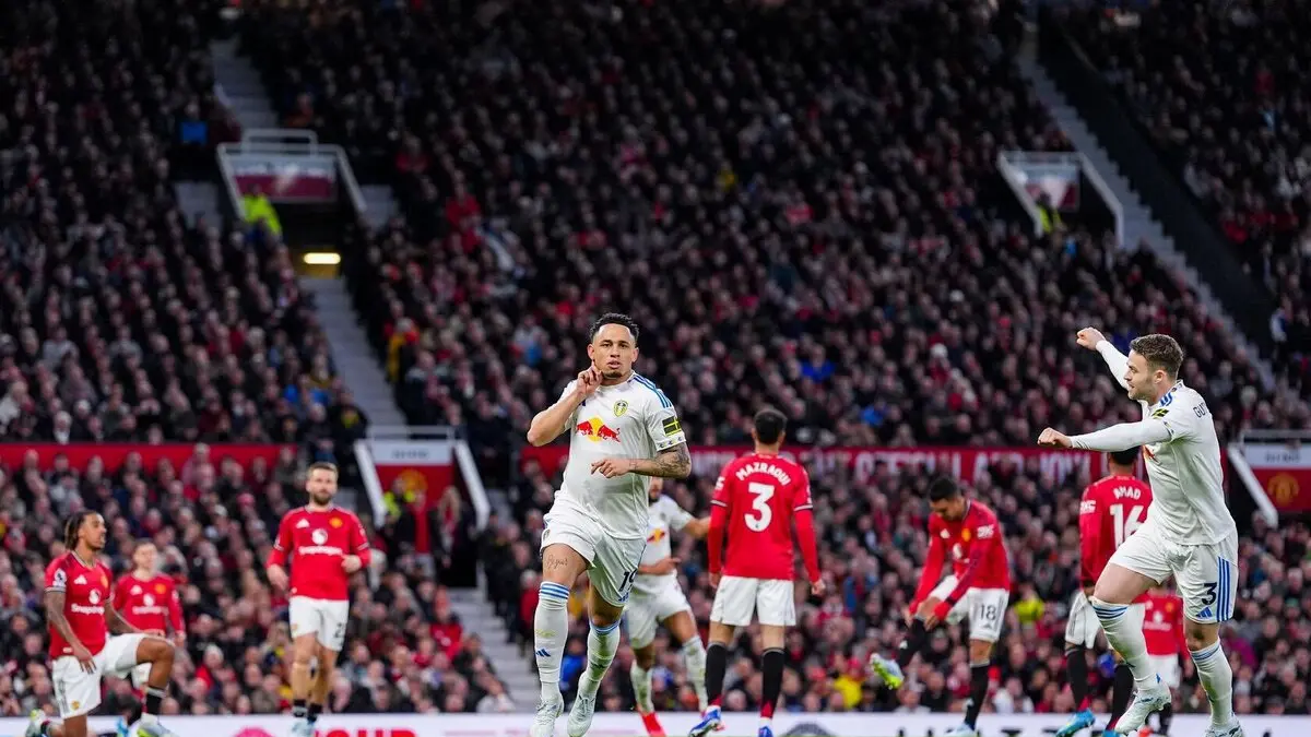 MENANG: Leeds United berhasil menang atas Manchester United di Olfd Trafford (Leeds United)