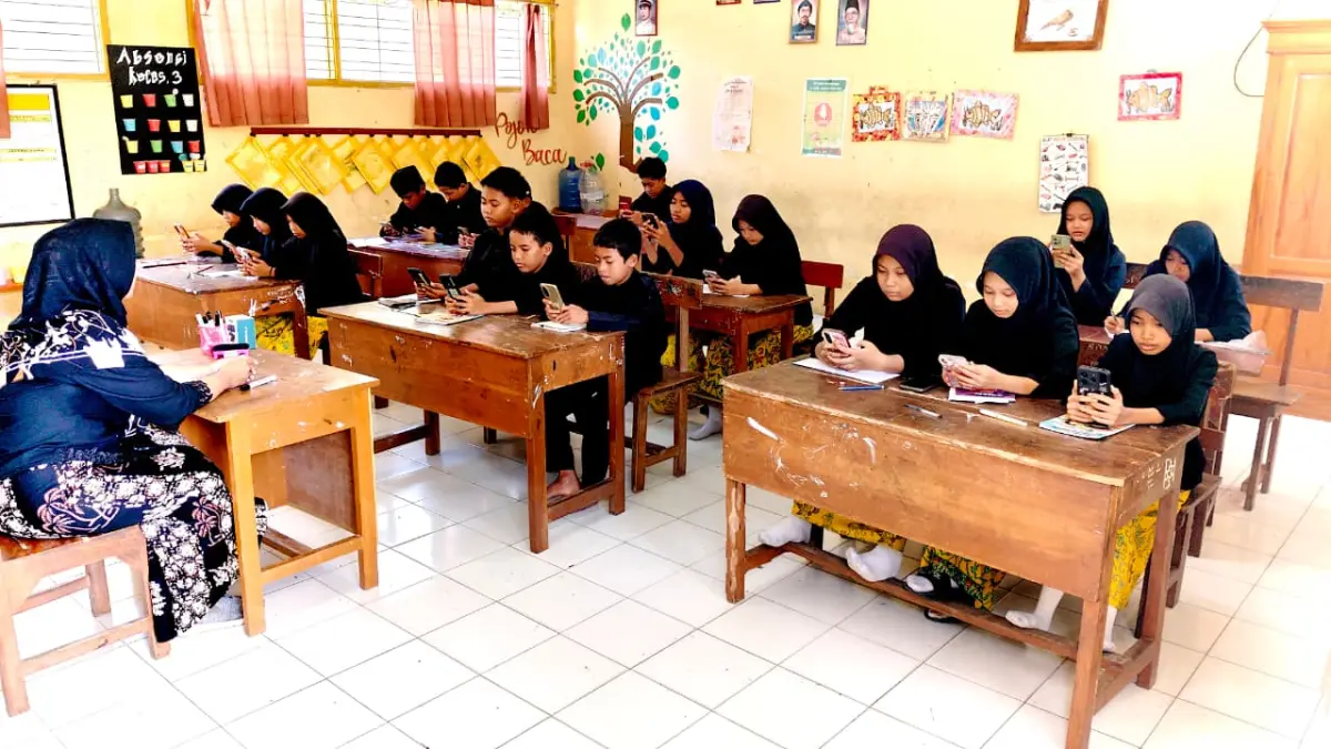 Tertib dan lancar suasana try out di SDN 1 Sukojati