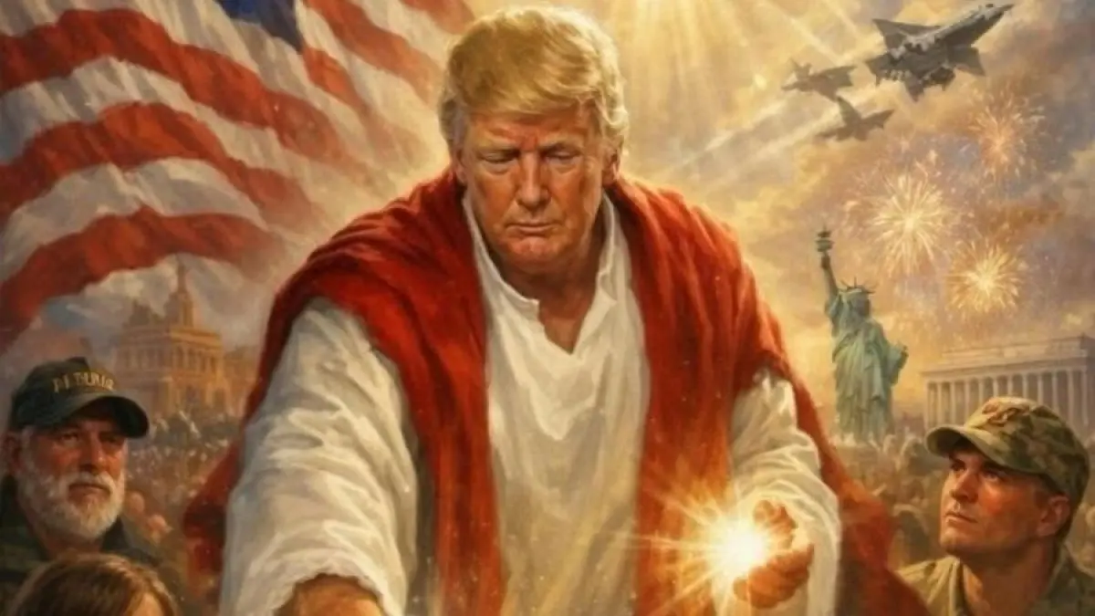 Trump Posting Dirinya Sebagai Sosok Yesus. (Foto: via REUTERS/@realDonaldTrump)