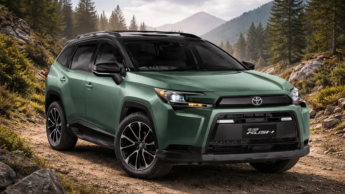 Toyota Rush 2026 tetap andalkan RWD, harga mulai Rp289 jutaan. SUV 7 penumpang ini masih jadi pilihan utama keluarga Indonesia. (ChatGPT Image)