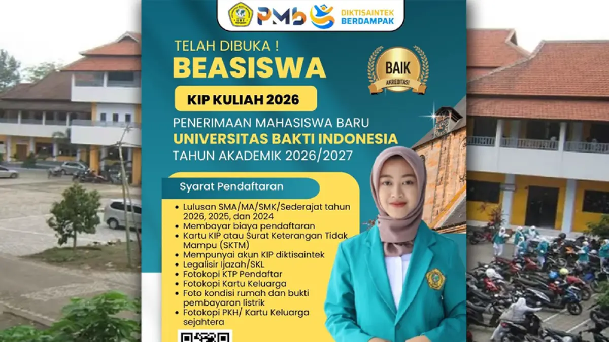 UBI Banyuwangi buka Beasiswa KIP Kuliah 2026. Lulusan SMA bisa kuliah gratis dengan syarat mudah, pendaftaran sudah dibuka.