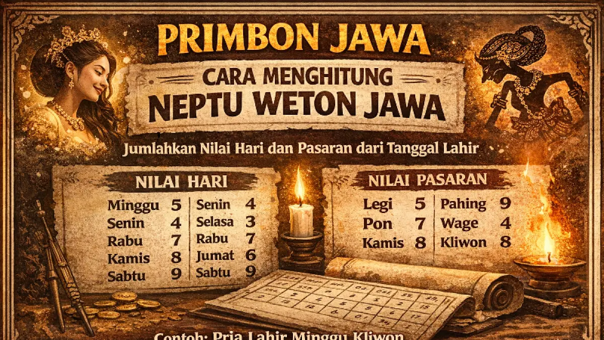 Ilustrasi : Panduan lengkap menghitung kecocokan jodoh menurut weton Jawa