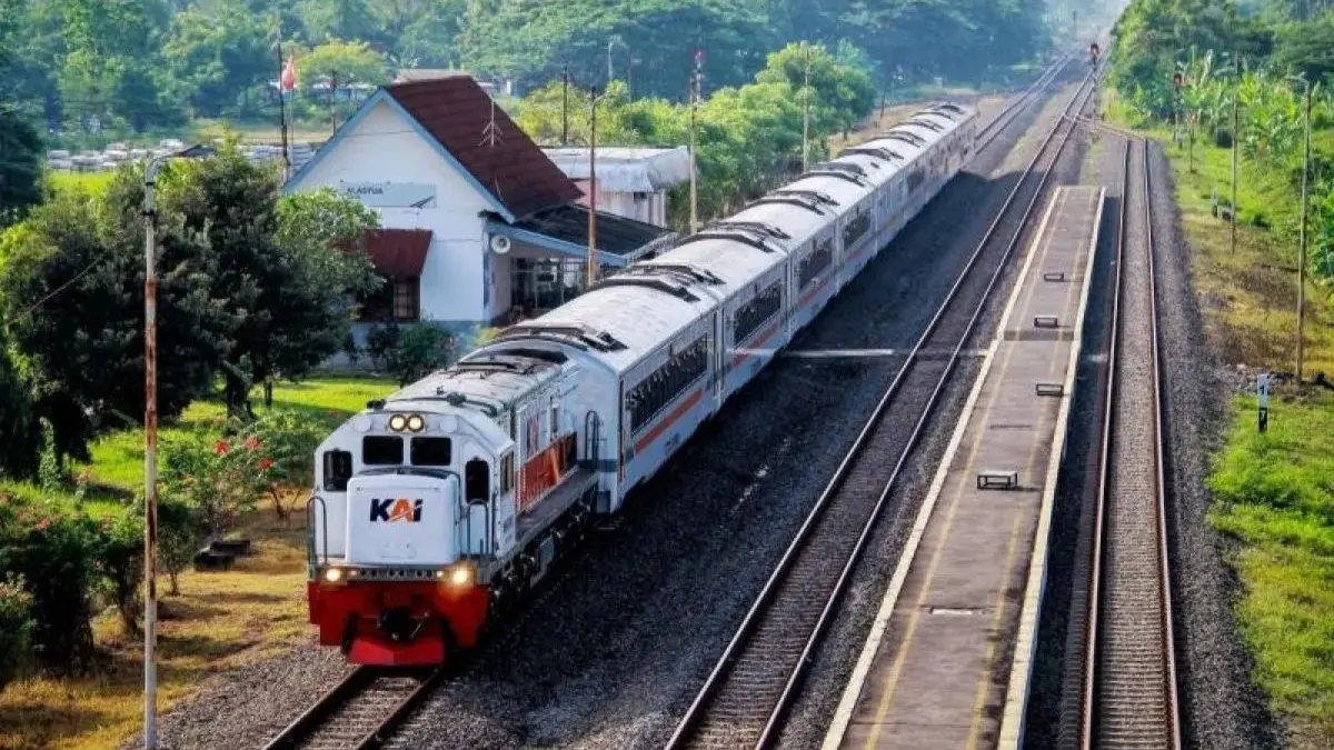 Ilustrasi Kereta Api Blora Jaya. (Antara)