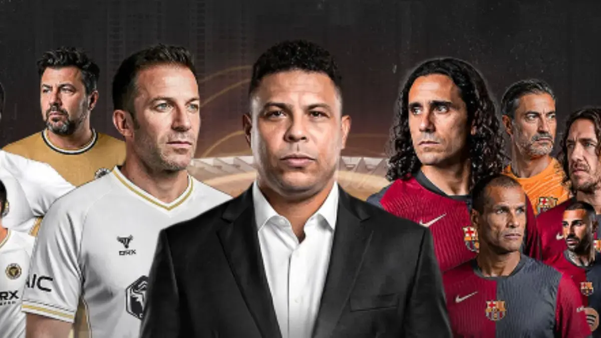 Aksi para legenda dunia saat Clash of Legends 2026 di Stadion Utama Gelora Bung Karno, Jakarta. (Clash of Legends Jakarta 2026)