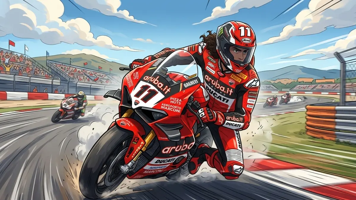 Ilustrasi Ducati hampir kehilangan Nicolo Bulega yang berambisi tampil di MotoGP 2027. (Gemini AI)