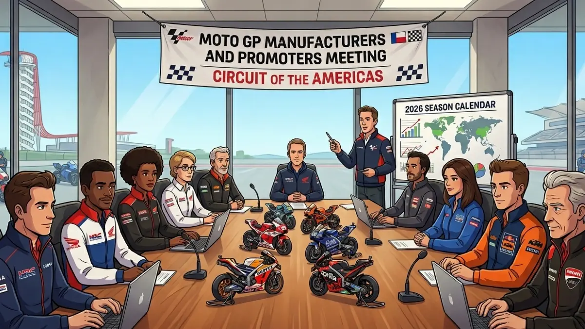 Ilustrasi negosiasi kontrak MotoGP 2027–2031 di Austin buntu. (Gemini AI)
