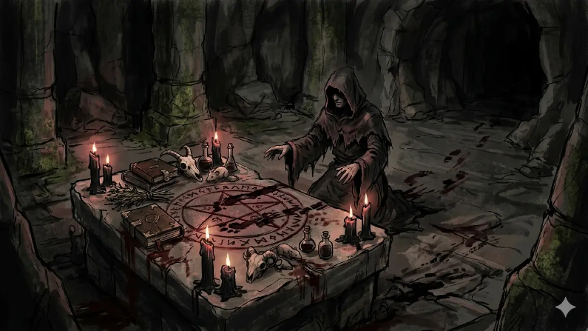Ilustrasi : Cerita horror tentang kasus mutilasi misterius yang terkait ritual ilmu hitam.