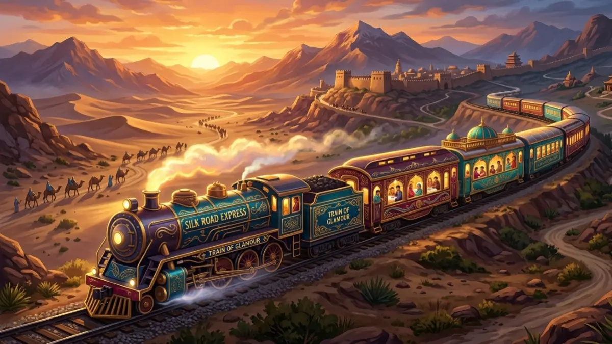 Ilustrasi Silk Road Express. (Gemini AI)