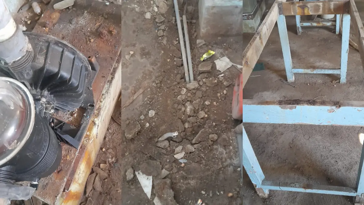Beberapa inventaris BSTF di Pantai Meneng raib dicuri. (Istimewa)