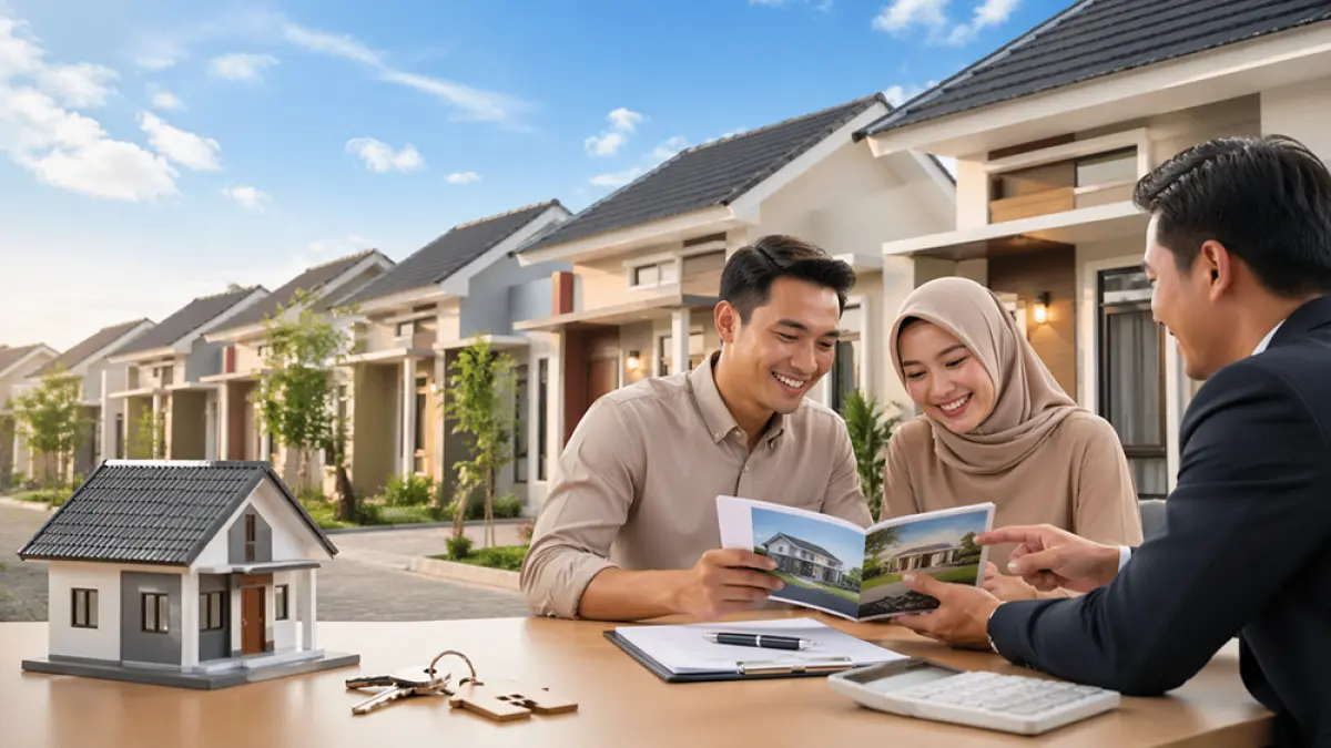 Ilustrasi promo KPR murah. (ChatGPT Image)