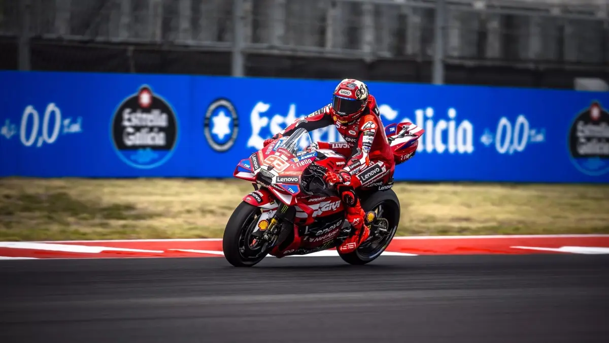 Marc Marquez tiba di MotoGP Spanyol di Jerez. (Ducati)