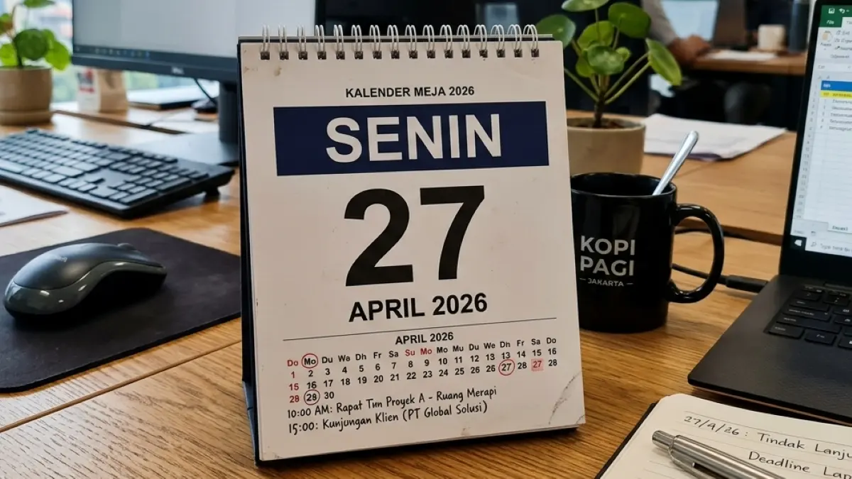 Ilustrasi kalender 27 April 2026. (Gemini AI)