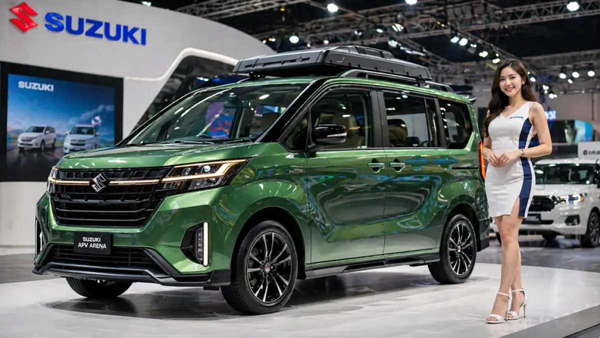 Suzuki Carry Minivan 2026 dirumorkan hadir dengan mesin irit, kabin fleksibel, dan fitur modern. Siap jadi andalan pelaku usaha Indonesia. (Ilustrasi ChatGPT Image)