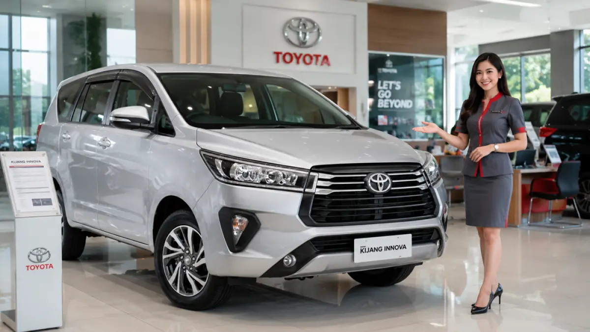 Toyota Kijang Innova Reborn masih laku keras dan sukses mengalahkan penjualan Innova Zenix hybrid pada April 2026. (ChatGPT Image)