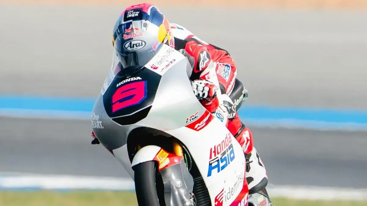 Veda Ega Pratama tampil impresif dengan finis keempat pada Moto3 GP Prancis 2026 di Sirkuit Le Mans. (Honda Team Asia)