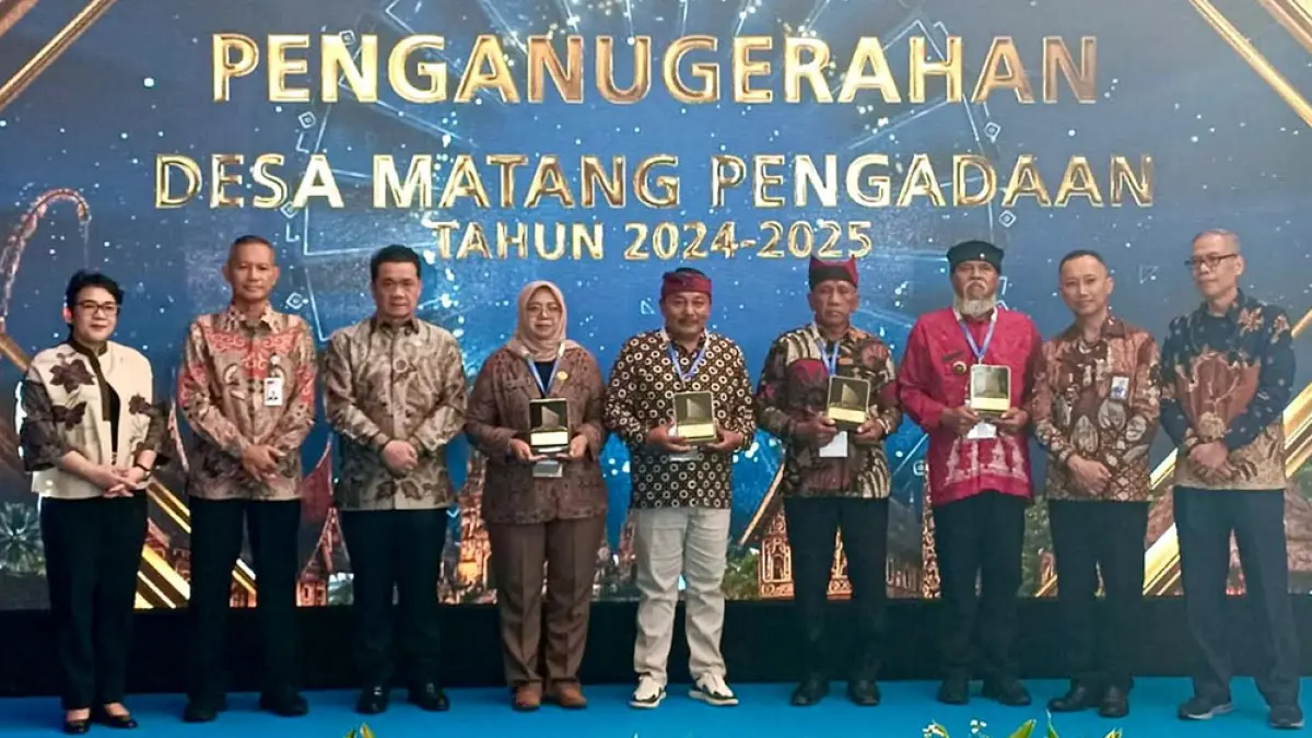 Desa Sukojati Banyuwangi raih penghargaan nasional LKPP sebagai 12 desa terbaik Indonesia dalam tata kelola pengadaan. (Dok. Desa Sukojati)