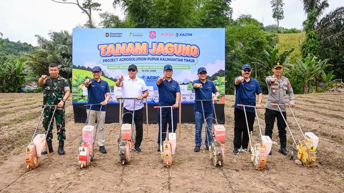 PT Pupuk Kaltim menjalankan Program Tanam Jagung Project Agrosolution di Bone Bolango, Gorontalo. (Istimewa)
