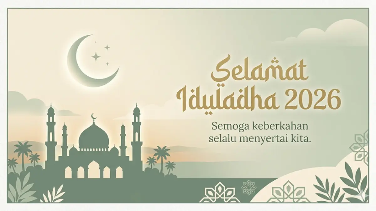 10 prompt AI poster Iduladha 2026 estetik siap pakai. Bikin desain ucapan, banner, dan konten media sosial lebih menarik. (Gemini AI)