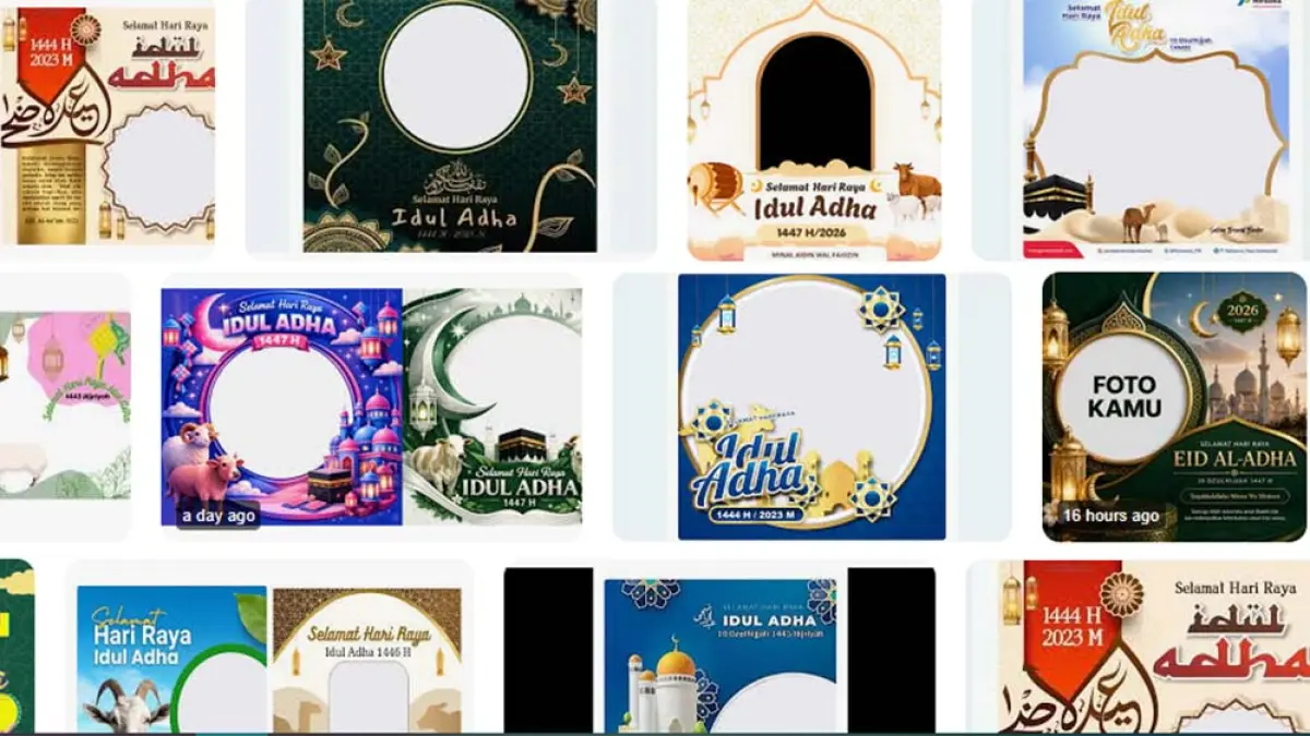 150 link Twibbon Idul Adha 2026 islami dan keren gratis. Lengkap cara download dan pakai untuk foto profil media sosial. (Tangkapan Layar)