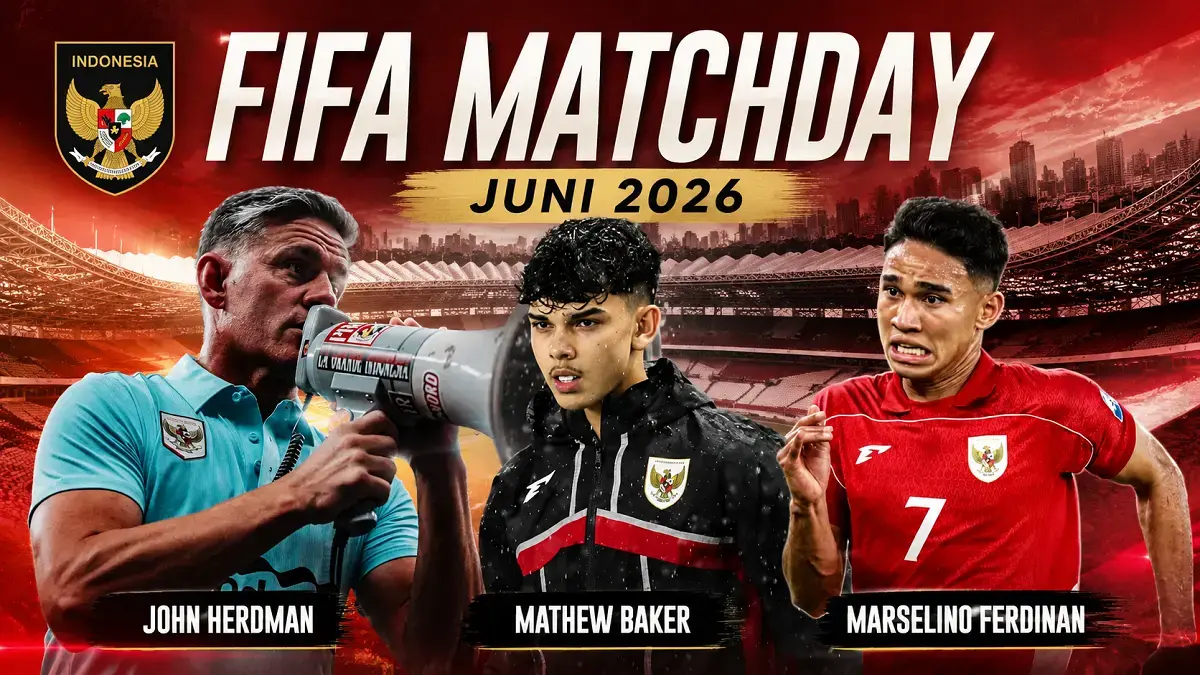 John Herdman mengumumkan 23 pemain Timnas Indonesia untuk menghadapi Oman dan Mozambik pada FIFA Matchday Juni 2026. (IG/JP, Diolah AI)