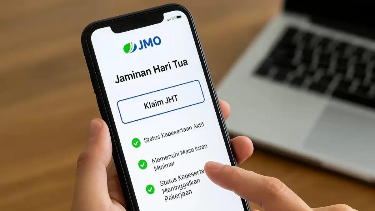 Cara klaim JHT Rp15 juta secara online lewat HP. (AI)