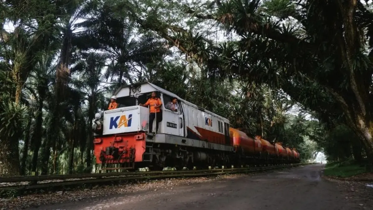 KAI mencatat angkutan komoditas perkebunan mencapai 268.728 ton sepanjang Januari–Mei 2026. (Antara)