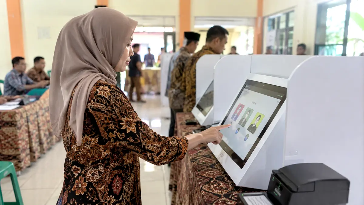 130 Desa Siap Pilkades Digital, Banyuwangi Uji Sistem Pemungutan Modern. (Ilustrasi ChatGPT)