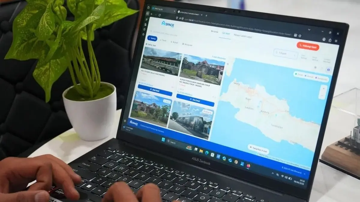 KAI Divre II Sumatera Barat meluncurkan Space by KAI untuk memudahkan investor mengakses aset komersial secara digital. (Antara)