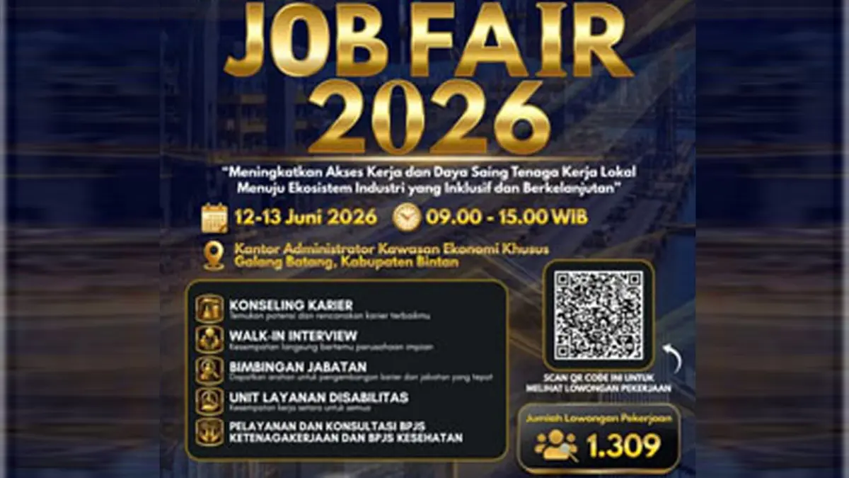 Buruan Daftar! Job Fair Bintan Hadirkan Walk-in Interview dan Konseling Karier. (riaukepri.com)