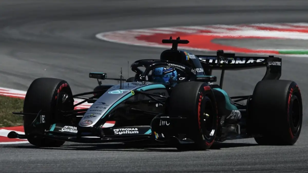 George Russell menjadi yang tercepat pada FP3 F1 GP Barcelona-Catalunya. (F1)