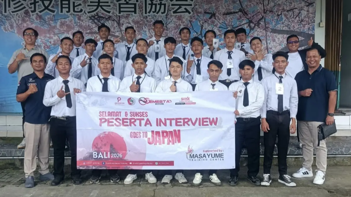 Program Semesta Goes to Japan membawa lulusan SMK 17 Agustus 1945 Genteng menembus pasar kerja internasional. (Istimewa)