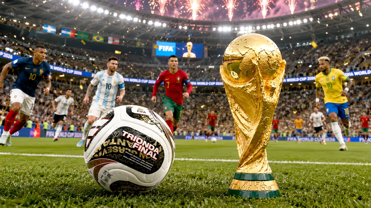 Adidas Trionda Buatan Indonesia jadi bola resmi babak final Piala Dunia 2026. (ChatGPT)