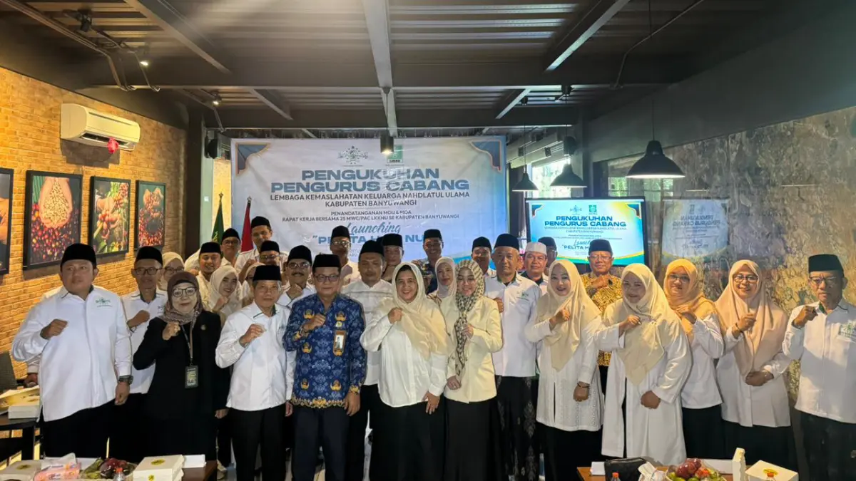 LKKNU Banyuwangi resmi dikukuhkan, siapkan program pendampingan keluarga dan perlindungan perempuan. (Syaifuddin Mahmud/Radar Banyuwangi)