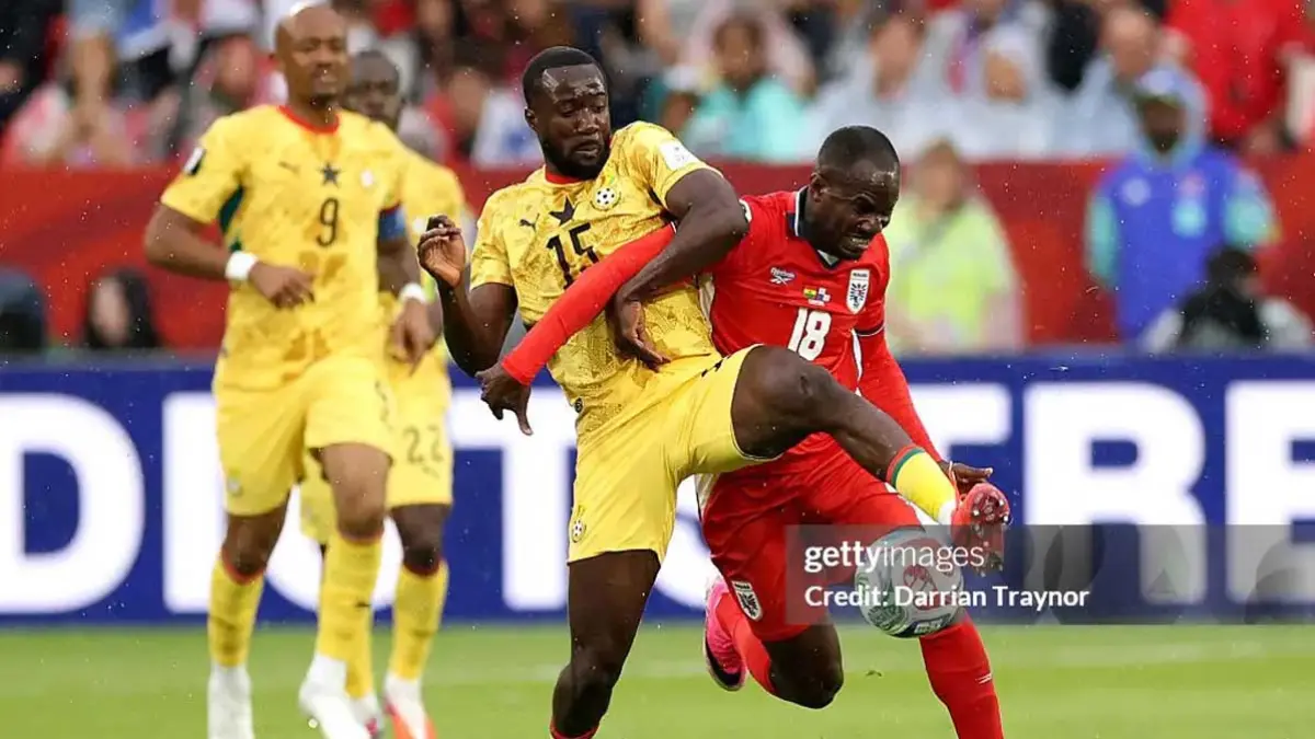 Caleb Yirenkyi bobol gawang Panama pada menit ke 95 masa injury time. (Getty Image/Darrian Traynor)
