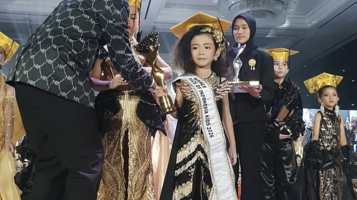 Jesslyn Kiandra Sunjaya asal Banyuwangi meraih gelar Winner Kids Face of Indonesia 2026. (Istimewa)