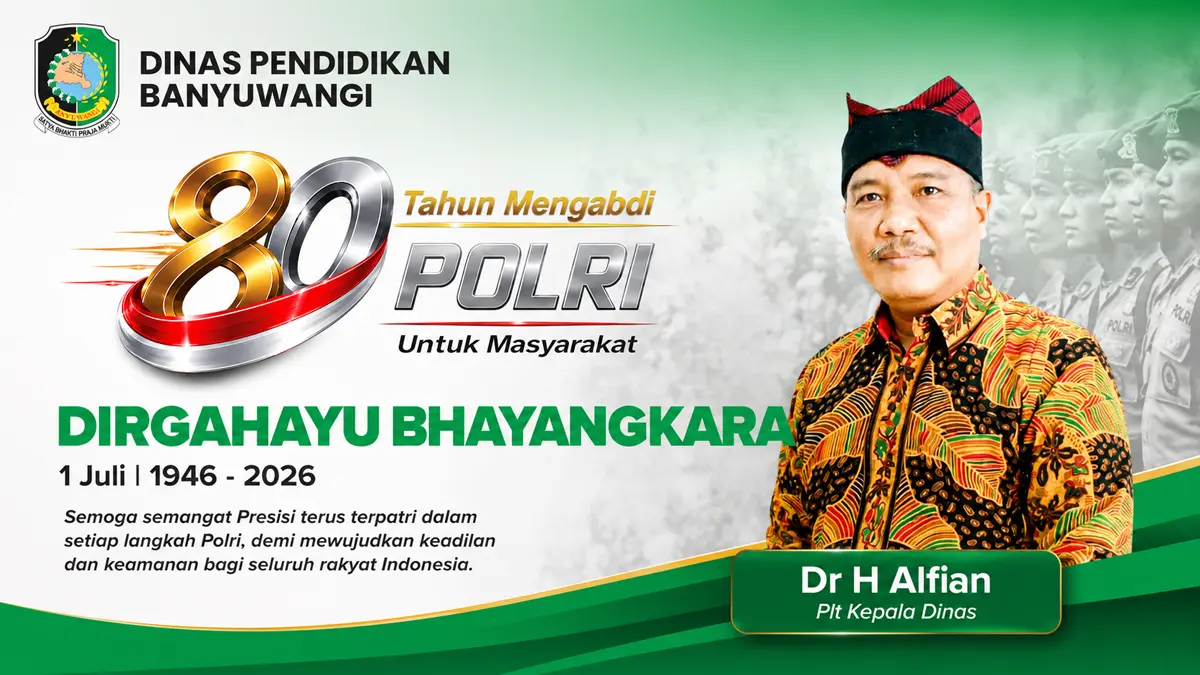 Plt Kepala DIspendik Banyuwangi Alfian sebut sinergi Polri dan pendidikan kunci SDM unggul. (ChatGPT)