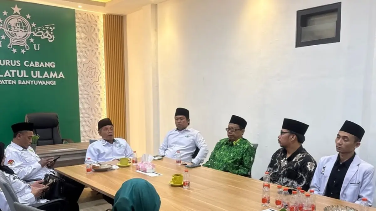 RAKOR: PCNU Banyuwangi menggelar rapat koordinasi gabungan Syuriah, Tanfidziyah, dan Badan Otonom (Banom) NU kemarin (30/6). (PCNU UNTUK RABA)
