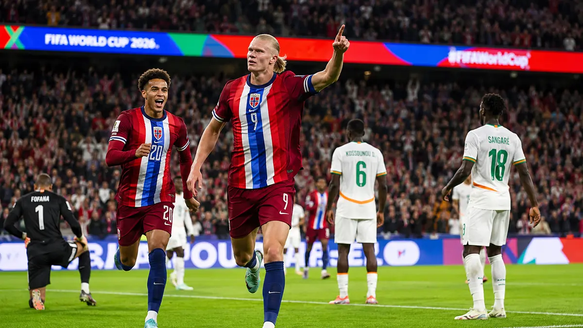 Norwegia melaju ke 16 besar Piala Dunia usai bungkam Pantai Gading lewat gol Haaland. (Ilustrasi ChatGPT)