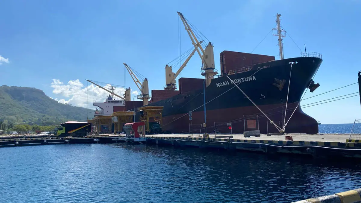 Pelindo Multi Terminal Tanjung Wangi sukses membongkar 25.545 ton pupuk curah dalam enam hari, memperkuat distribusi logistik dan swasembada pangan. (Foto: Pelindo Tanjung Wangi)