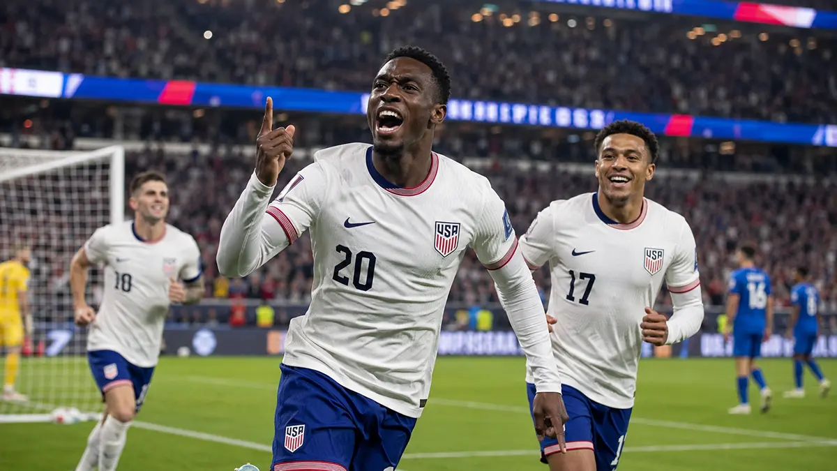 Hasil Amerika Serikat vs Bosnia dan Herzegovina 2-0: Bermain 10 orang, tuan rumah tetap melaju ke 16 besar. (Ilustrasi ChatGPT)