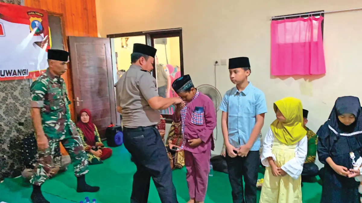 KHIDMAT: Polsek Bangorejo gelar tasyakuran Hari Bhayangkara ke-80 di Mapolsek Bangorejo, Kamis (2/7).