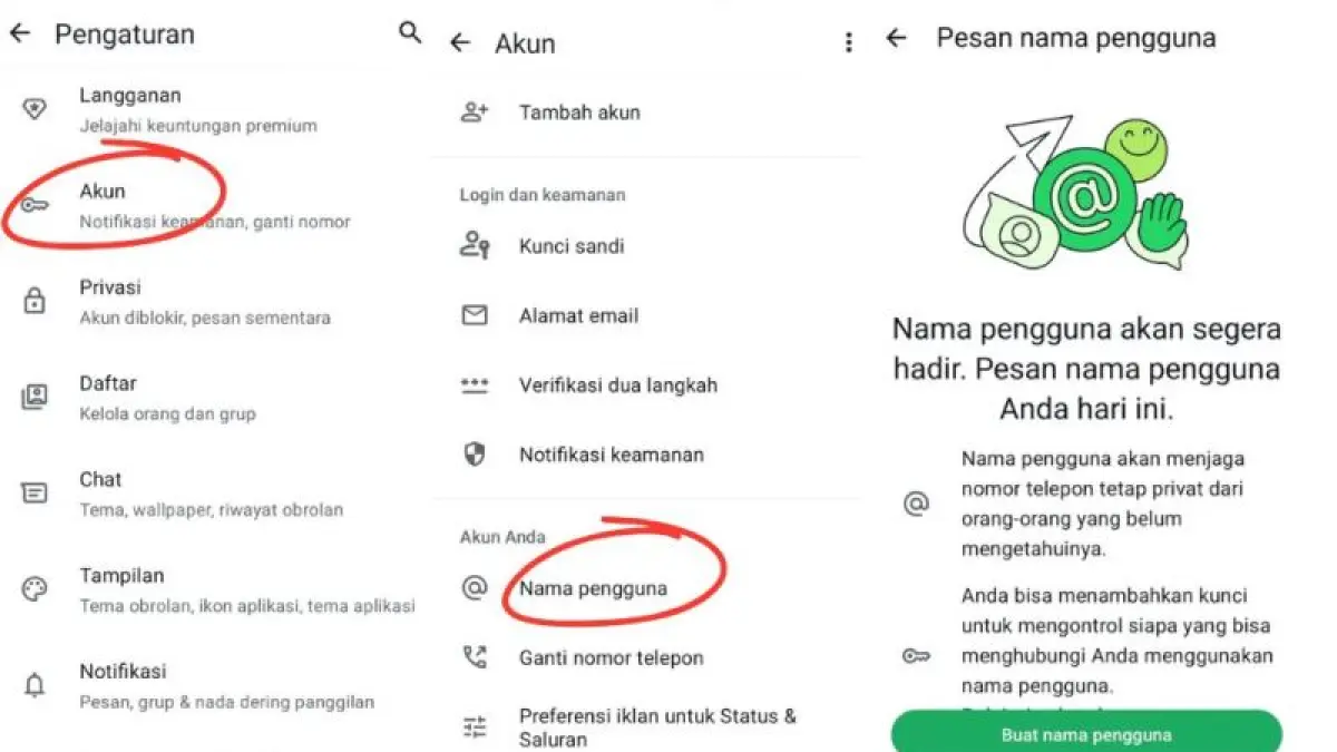 FITUR BARU : WhatsApp resmi meluncurkan fitur username mulai Juni 2026.(Dok.Raba)