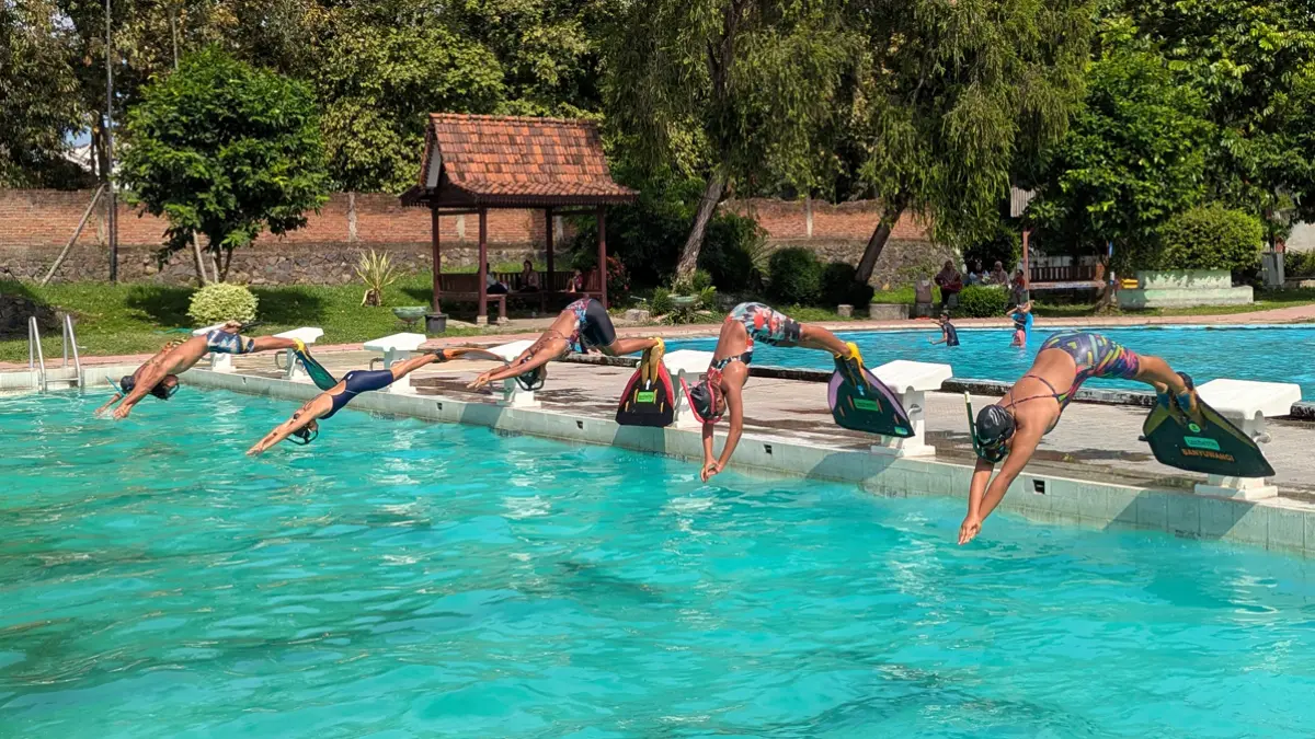 Cabor Akuatik dan Selam akan sama-sama menggunakan venue kolam renang GOR Tawangalun pada gelaran Porkab tahun ini. (Fredy Rizki/Radar Banyuwangi)