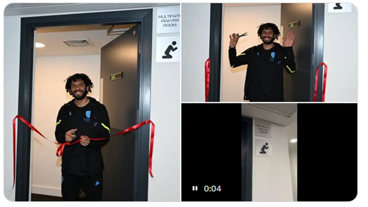 Arsenal Resmikan Ruang Salat di Emirates, Mohamed Elneny Pimpin Peresmian. (X @ElNennY)