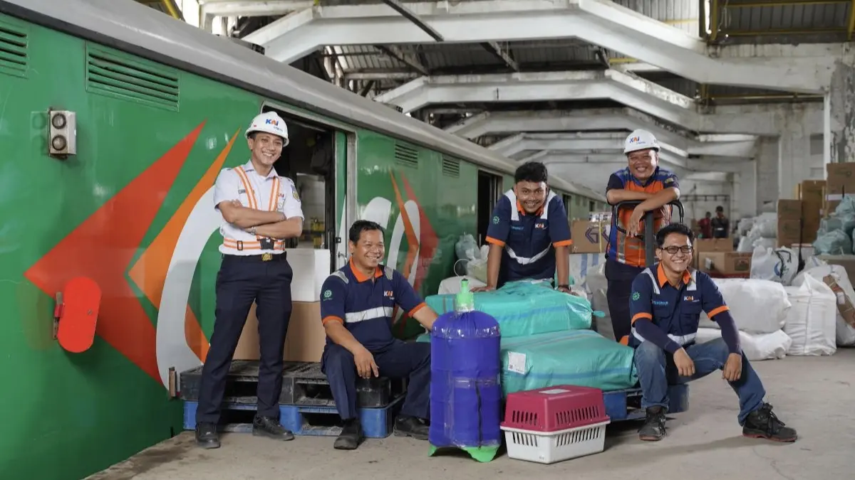 Volume angkutan retail KAI pada Semester I 2026 mencapai 123.810 ton. (Antara)